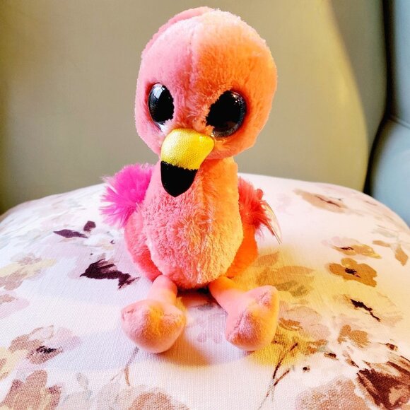 Ty Beanie Boos Pink Flamingo‎ Glida Plush Toy - Picture 3 of 10